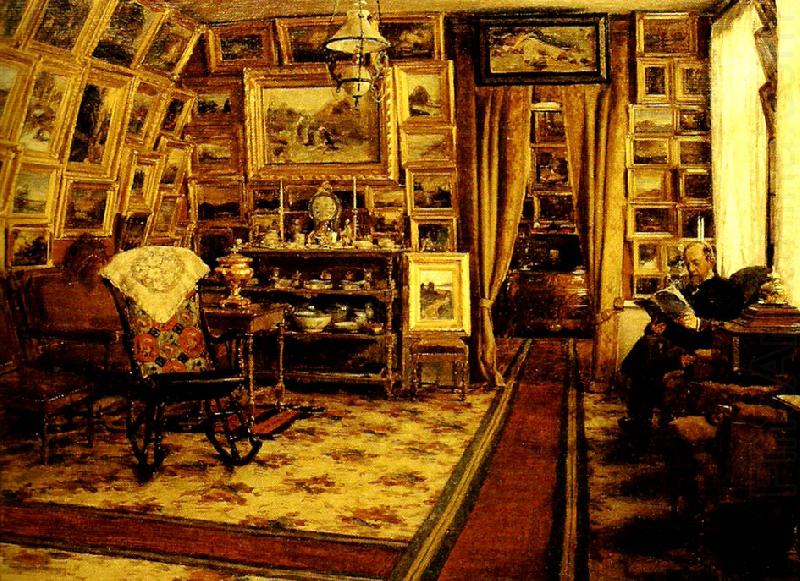 johan krouthen bibliotekarien segersteen i sitt hem china oil painting image